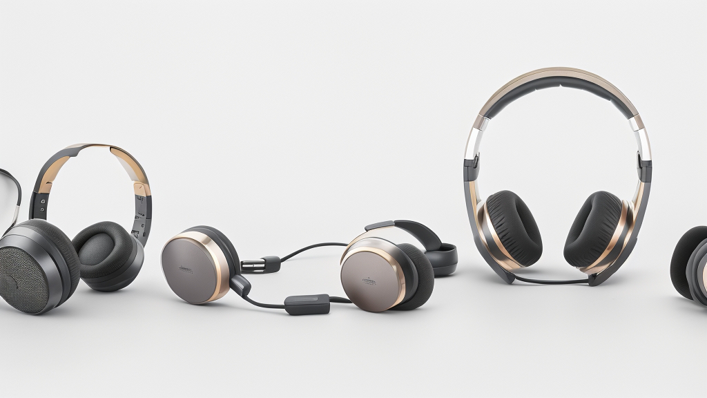 Három típusú ANC fülhallgató egymás mellett - nagy over-ear, közepes on-ear és kis true wireless modellek látható mikrofonokkal